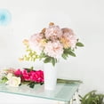 thumbnail image 5 of Artificial Silk Rose Peony Flower Bouquet Wedding Home Decor Centerpiece Table Arrangement Faux Floral Stem Handheld Road Guide Party Office Living Room Vase Filler Decoration Gift Bouquet Set, 5 of 5