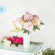 thumbnail image 5 of Ramo de flores artificiales de seda, rosas y peonías, decoración de boda de mano, guía de carreteras, decoración de pared, arreglo floral artificial para el hogar, la oficina, fiestas y ceremonias., 5 of 5