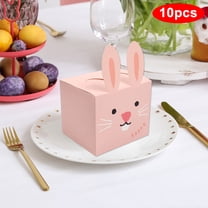 Under $5 Easter Table Decor Easter Quadrilateral Cute Rabbits Animals Gift Box Color Gift Packaging Carton Candy Folding Paper Packaging Box