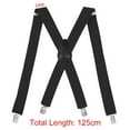 thumbnail image 2 of Snowboard Trousers 50mm Wedding Dress X Shape Adjustable Strap Clip Mens Braces Suspenders Elastic Braces Solid Color 7, 2 of 8
