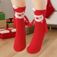 thumbnail image 5 of 1 par de calcetines magnéticos navideños mano a mano para mujeres y hombres (Papá Noel rojo) Ygjytge Rojo mujer, 5 of 5