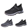 thumbnail image 4 of AUDeals Men's Running Shoes Wide Fit Non Slip Athletic Sneakers Lightweight Cushion Walking Tennis Shoes, 4 of 7