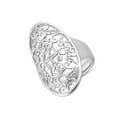 thumbnail image 2 of 925 Sterling Silver Platinum Plated Floral Garden Oval Women Valentines Day Gifts Ring, 2 of 4