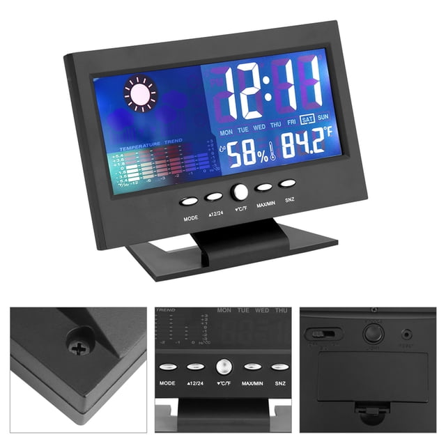 Reloj digital, medidor de humedad y temperatura digital Reloj de humedad Reloj de humedad y temperatura digital Artesanía excepcional