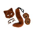 thumbnail image 3 of Conjunto de collar y Cola de animal Yinane Máscara de Halloween Marrón rojizo, 3 of 8