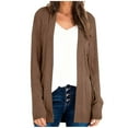 thumbnail image 5 of Dxzfnsa Cardigan Sweaters for Women Womens Cotton Button Down Solid Color Coats Oversized Knit Cardigans with Pockets, 5 of 6