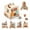 Beige, variant on Early Education Wooden Montessori Toys with Sound Puzzle Activity Bus Baby Toy Portable Shape Sorter Musical Instrument Toys