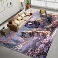 thumbnail image 4 of Washable Area Rug, Animal Print Wolf Print Accent Floor Carpet For Dining Room Office Home, Gray Soft Low-Pile Non-Slip Rugs For Living Bedroom Rug, 4 of 7