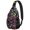Vintage Dog Il, variant on Roaring Dinosaur Print Crossbody Sling Bag, Funny Cartoon Dino Pattern Lightweight Backpack for Outdoor Hiking Travel Birthday Gift
