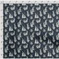 thumbnail image 4 of Soimoi Animals Printed, Cotton Satin Spandex, Sewing Fabric by The Yard 54 Inch Wide, Decorative Fabric for Dresses and Home Accents, Blue & Gray, 4 of 5