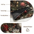 thumbnail image 6 of Round Rugs 3.3Ft, Christmas Round Area Rug Washable Indoor Throw Carpet, Poinsettia Xmas Balls Snowflake Soft Non Slip Circle Rug for Laundry Room Patio Home Decor Aesthetic, 6 of 8