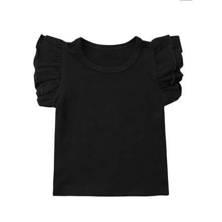 

Gwiyeopda Toddler kids Baby Girls Short Sleeve Loose Tops Shirt Blouse Clothes 0-6 Years