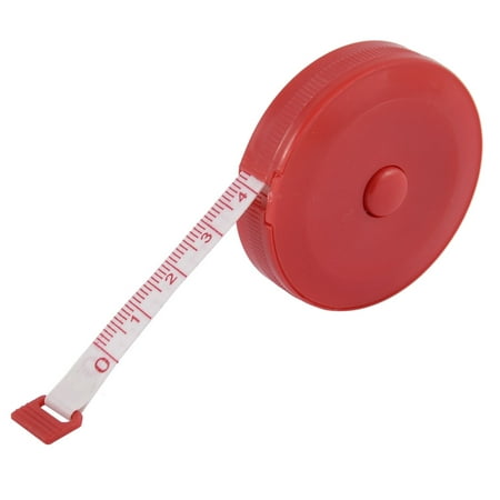 

Knitting Tool Plastic Round Shape Auxiliary Gadget Cloth Tape Measure Ruler Red