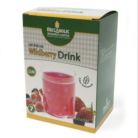 Metabolic Research Center Wildberry Protein Drink for Weight Loss, 15g Protein, 0g Sugar, 7 Powder
