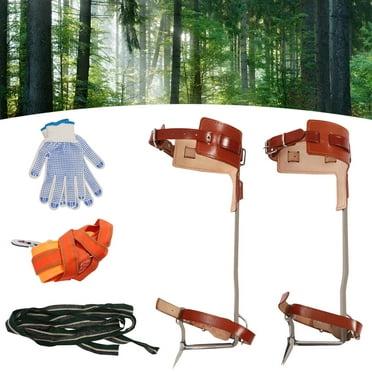 Colorfullrain Tree Climbing Spike Set Pole Climbing Spurs Tool Adjustable Climber Strap Gaffs