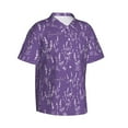 thumbnail image 3 of Xecao Lavender Flowers print Hawaiian shirt - a stylish short-sleeve button-down for men, perfect for casual beach and tropical outings., 3 of 9