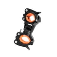 thumbnail image 1 of 360 Rotation Bicycle Mount Road Bike Headlight Flash Light Bracket Cycling Light Holder 22-30mm Black Orange, 1 of 9