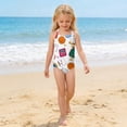 thumbnail image 5 of CCRFTGI Girl Swimsuit One Piece Size 10-12 Cute Bathing Suit Summer Adjustable Straps Beach High Waisted Basketball School Bag Vacation Girls Fashion Girls Swimwear for Kids Blue 5-6 Years, 5 of 8