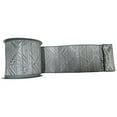 thumbnail image 1 of Vickerman Ruban de Noël Jacquard Géométrique Étain 6 Pouces, 1 of 1