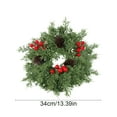 thumbnail image 3 of Artificial Flower Candle Ring Centerpiece with Berries for Holiday Dining Table Decor and Party Celebrations, 3 of 6