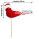 thumbnail image 1 of Nvzi 6 piezas de adornos navideños de pájaros rojos, artes y manualidades, pájaro de terciopelo con sombrero navideño, 1 of 1