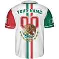 thumbnail image 3 of Mostprints Custom Mexico Baseball Jerseys Mexican Eagle & Flag Shirt for Teams, Mexico Shirts for Men & Women Size S-5XL (S), 3 of 4