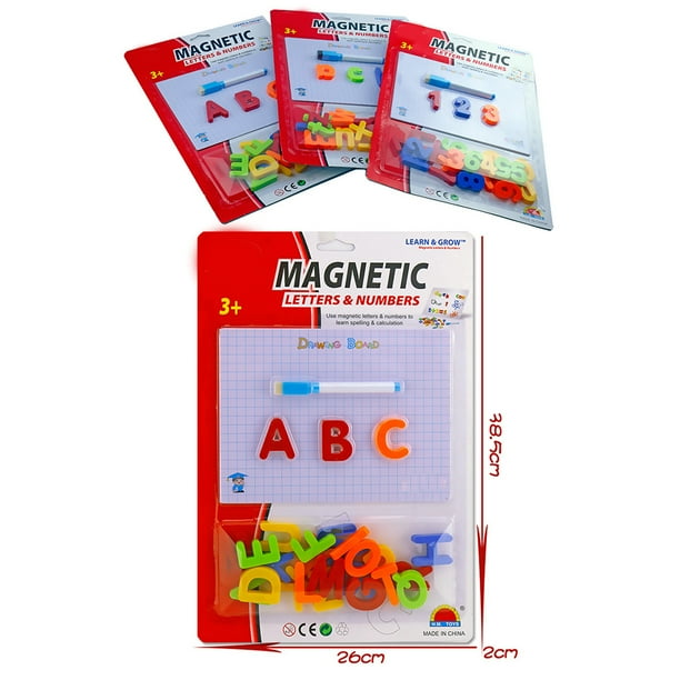 Letras Y Números Magnéticos De Colores - 14 Páginas Para Aprender Jugando - Abecedario Y Contar Para Niños