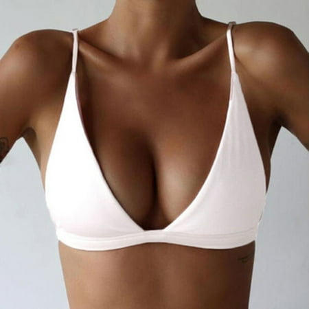 Baodmurt Bras for Women Lounge & Sleep Adaptive Lingerie  Underwear  White 36B