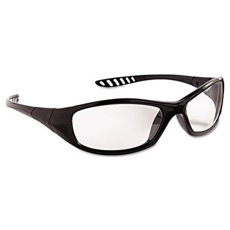 Jak 20539 V40 Hellraiser Safety Glasses, Black Frame - Clear Lens