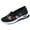 Black, variant on Loafers for Women Floral Embroidery Knit Msh Flat Walking Shoes Lightweight Casual Orthopedic Nursing Shoes Black Size 8.5