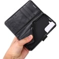 thumbnail image 6 of Compatible with Samsung Galaxy S22 Case Glitter with Card Holder Flip Wallet Phone Case for Women Crystal Butterfly Shockproof Protective Case for Samsung Galaxy S22,Black GY, 6 of 6