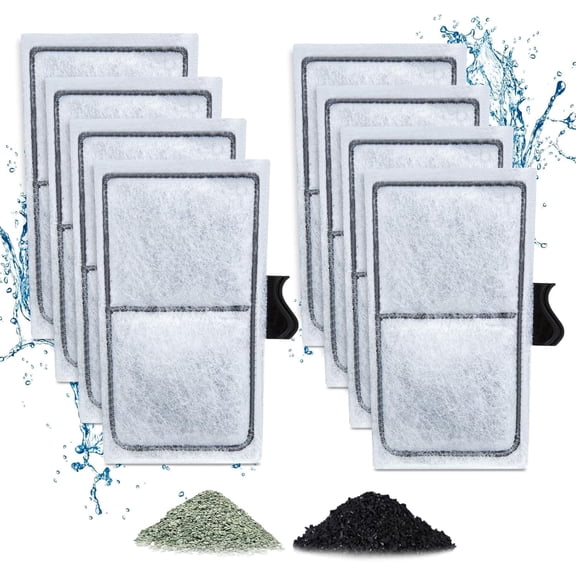Tawatiler 8 Pack Filter Cartridges for Top Fin Filter, Replacement Filter Cartridges for TOP FIN EF-S Element and BF5 BETTAFLO