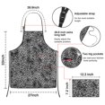 thumbnail image 3 of Black and Tan Leopard Print Apron-Garden Aprons for Women with Pockets-Cotton Linen Waterproof Kitchen Cooking Gardening Aprons Adjustable for Kitchen,Cooking,BBQ and Salon 33x27 Inch, 3 of 7