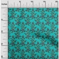 thumbnail image 1 of oneOone Organic Cotton Voile Fabric Leaves & Floral Block Printed Craft Fabric BTY 42 Inch Wide, 1 of 4