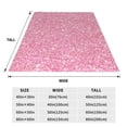 thumbnail image 3 of Honeii Glitter Pink Print Fleece Blanket - Throw Blanket for Bed, Sofa, Couch, Camping, and Travel , Microplush Ultra Soft Warm Blanket-50"x40", 3 of 7