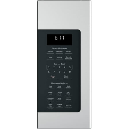 GE - 1.7 Cu. Ft. Over-the-Range Sensor Fingerprint Resistant Microwave Oven - Stainless steel