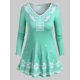 thumbnail image 1 of Talla grande Tallas de flores de manga larga. Rosegal Mangas largas de talla grande, 1 of 5