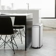 thumbnail image 3 of 8 Gallon (30L) Slim Kitchen Trash Can, Stainless Steel Garbage Can with Inner Wastebasket for Narrow Spaces, Step Rubbish Bin with Soft-Close Lid for Office, Bathroom, Kitchen, 3 of 6