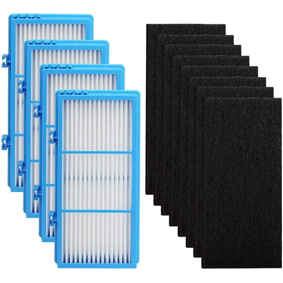 Colorfullife Replacement Filters for Holmes AER1 HEPA Type Total Air Filter Replacement Filters for HAPF30AT and HAP242-NUC, 4 HEPA + 8 Carbon Booster Filters