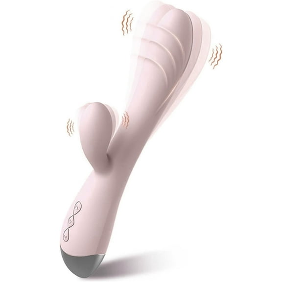 Centerel Rabbit Vibrator with 10 Vibrations & Dual Motors,G Spot Vibrator Adult Sex Toys for Women-Light Pink