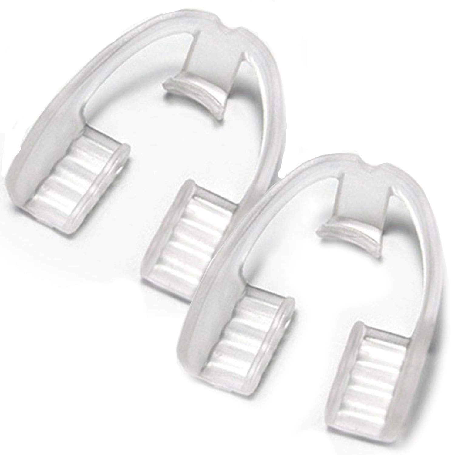 2 Pieces Grinding Guard Kids Night Bite Guard for Upper and Lower Jaw Night Grinding No Boiling Teeth Guard Comfortable Mouth Guard Transparent White Sleep Dental Guards for Kids
