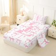 thumbnail image 2 of Manfei Cartoon Bow Letter L Monogrammed Twin Sheet Sets 3pcs for Girls Teens,Polka Dots Vintage Bowtie Bedding for Kids,Super Cozy Room Decor, 2 of 5