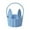 Blue, variant on Woven Easter Bunny Basket, Handwoven Storage Basket with Handle, Cute Rabbit Shaped Basket for Baby Shower Party Favors, Nursery Organizer & Picnic