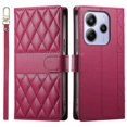 thumbnail image 1 of For Xiaomi Redmi Note 14 4G (163.25x76.55x8.16mm) Case Rhombus Stitching Wallet Stand Leather Phone, 1 of 5