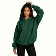 thumbnail image 5 of Hoodies for Women Oversized Trendy Fall Sweatshirt Pullover Fleece Long Sleeve Sweaters Winter Outfits Y2k Clothes Dark Green L, 5 of 6