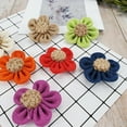 thumbnail image 4 of Bgsha Burlap Flowers Hessian Handmade Flower Craft Decor Wedding Decoration Home Decor, 4 of 6