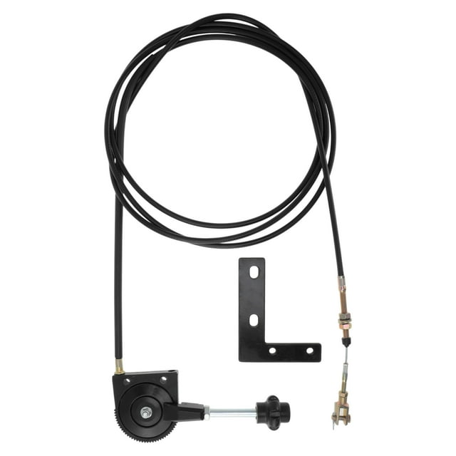 Excavator Throttle Control Cable for EX230, 3.5M 11.5FT Manual Flexible Throttle Control Wire with Black Knob, Quick Response Excavator Engine Control Cable Governor Control Wire