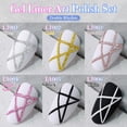 thumbnail image 2 of Set de esmalte delineador en gel Double Rhythm, 15 ml x6 (dorado, plateado, negro y blanco), 2 of 9