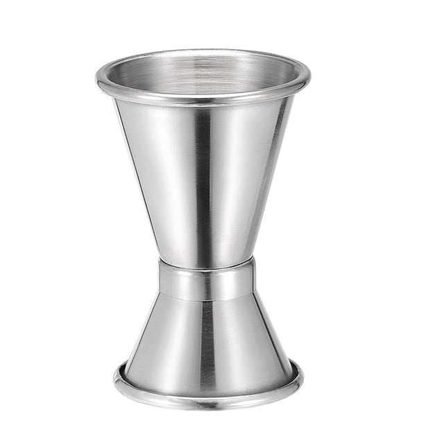 Unique Bargains Measuring Cup 25ml/15ml Stainless Steel Double Head Beaker Silver Tone