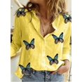 thumbnail image 1 of Ocio blanco amarillo camisas botón solapa algodón Lino Top señora suelta manga larga camisa de gran tamaño Blusas de mujer otoño Blusas Tan Jianjun unisex, 1 of 2